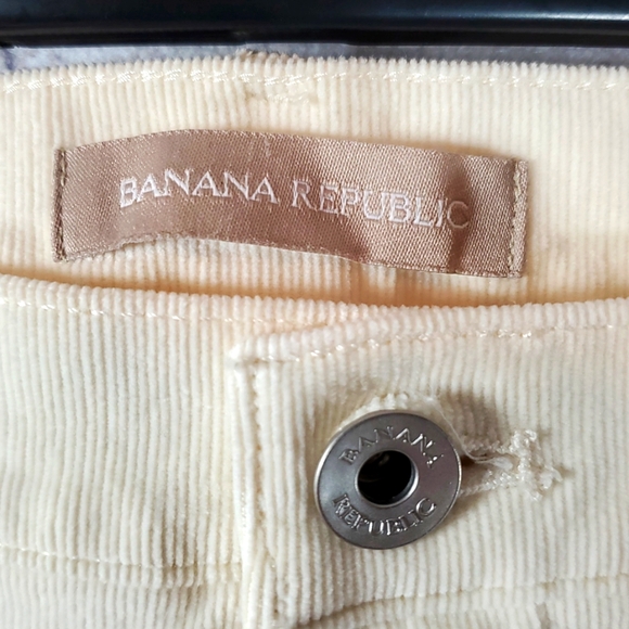 Banana Republic Cream Corduroy Pants Size 28 EUC - Picture 2 of 16